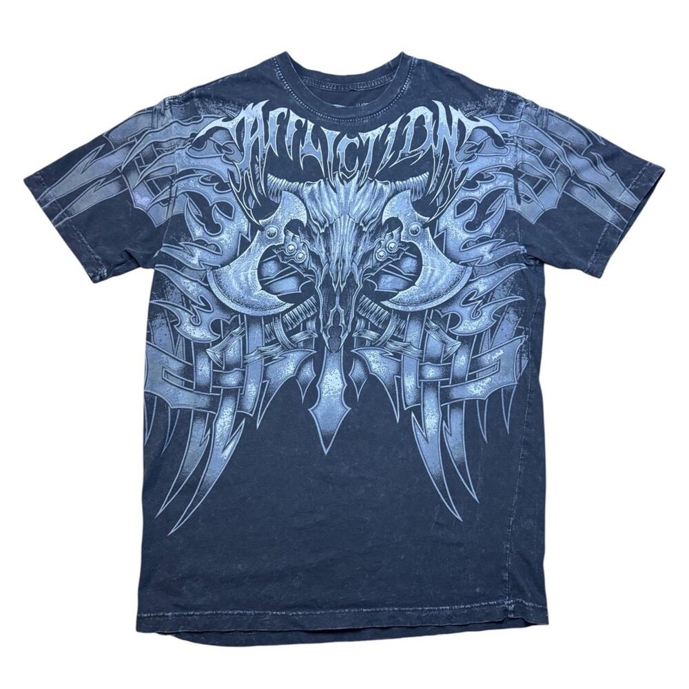 Y2k Grunge Affliction Nordic Frost T Shirt Size Large Emo Goth Punk